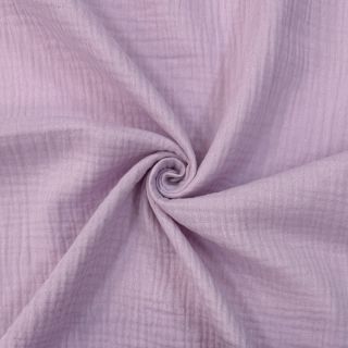 Muślin double gauze soft lilac ORGANIC