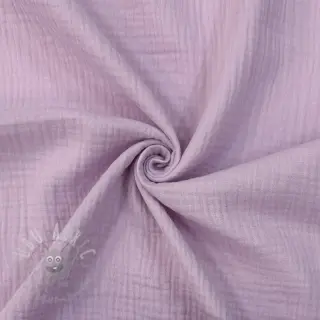 Muślin double gauze soft lilac ORGANIC