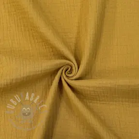 Muślin double gauze dark ochre ORGANIC