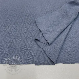 Dzianina swetrowa jacquard Diamond baby blue