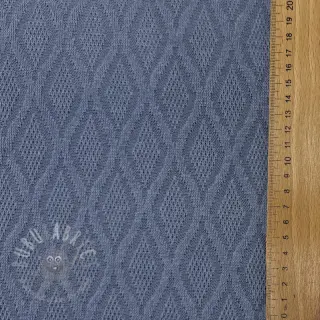 Dzianina swetrowa jacquard Diamond baby blue