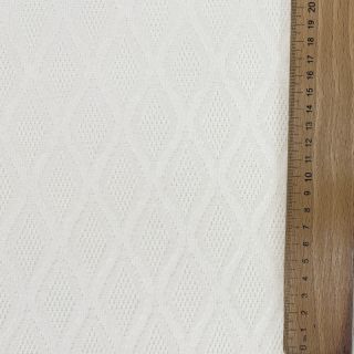 Dzianina swetrowa jacquard Diamond off white