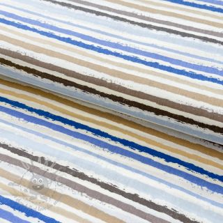 Bawełniana tkanina Small stripes Snoozy old blue