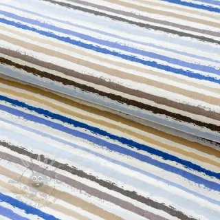 Bawełniana tkanina Small stripes Snoozy old blue