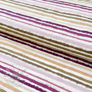 Bawełniana tkanina Small stripes Snoozy old pink