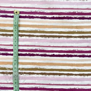 Bawełniana tkanina Small stripes Snoozy old pink