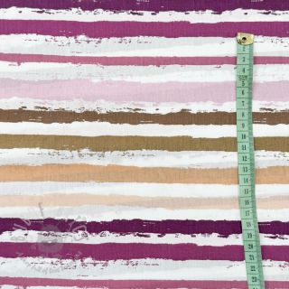 Bawełniana tkanina Big stripes Snoozy old pink