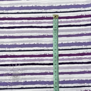 Bawełniana tkanina Small stripes Snoozy violet