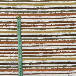 Bawełniana tkanina Small stripes Snoozy brick