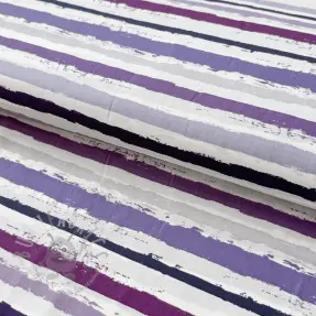Bawełniana tkanina Big stripes Snoozy violet