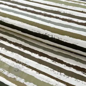 Bawełniana tkanina Big stripes Snoozy taupe