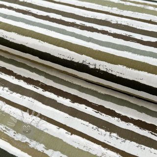 Bawełniana tkanina Big stripes Snoozy taupe