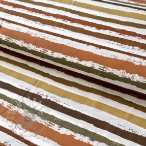 Bawełniana tkanina Big stripes Snoozy brick