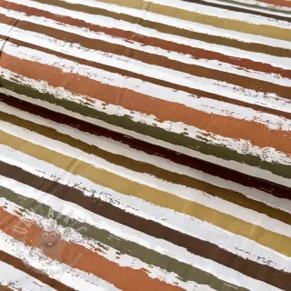 Bawełniana tkanina Big stripes Snoozy brick
