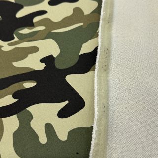 JEANS DENIM STRETCH Camouflage camo green