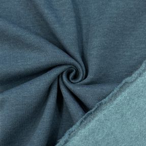 Dresówka drapana MELANGE dark petrol