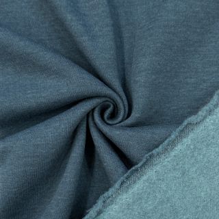 Dresówka drapana MELANGE dark petrol