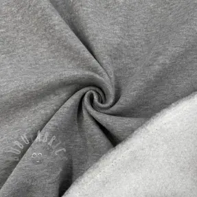 Dresówka drapana MELANGE middle grey