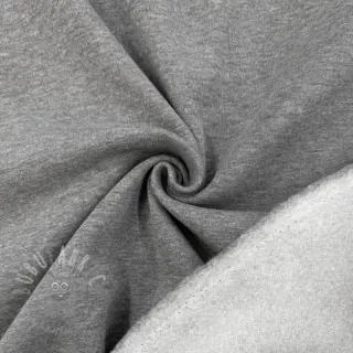Dresówka drapana MELANGE middle grey