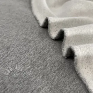 Dresówka drapana MELANGE middle grey