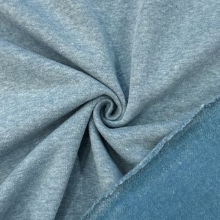 Dresówka drapana MELANGE old blue