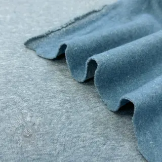 Dresówka drapana MELANGE old blue