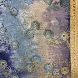 Bawełniana tkanina TIE DYE EMBROIDERY Poppy design T