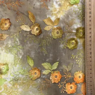 Bawełniana tkanina TIE DYE EMBROIDERY Poppy design P