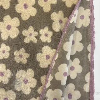 Tkanina płaszczowa TEDDY JACQUARD Flowers taupe/beige
