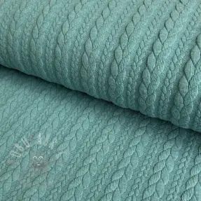 Dzianina swetrowa jacquard Cably dark green
