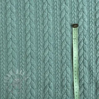 Dzianina swetrowa jacquard Cably dark green