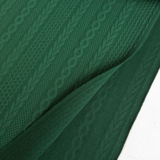 Dzianina swetrowa jacquard Cable forest green