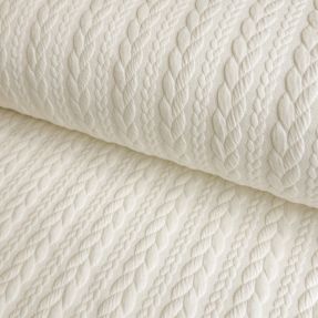 Dzianina swetrowa jacquard Cably off white