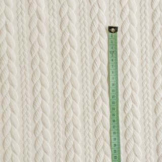Dzianina swetrowa jacquard Cably off white