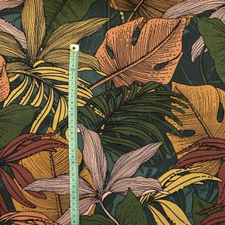 Tkanina dekoracyjna premium Bush lines forest green