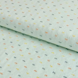 Bawełniana tkanina DOBBY Patch light mint