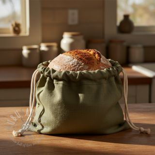 Len enzymatycznie prany dark moss green