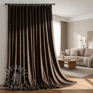 Tkanina aksamit VELVET PREMIUM dark chocolate