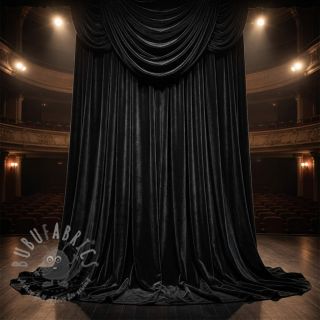 Tkanina aksamit VELVET PREMIUM black