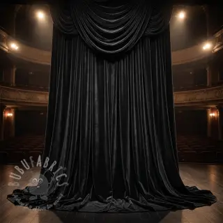 Tkanina aksamit VELVET PREMIUM black