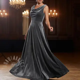 Tkanina elastyczny aksamit VELVET STRETCH dark grey