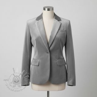 Tkanina elastyczny aksamit VELVET STRETCH light grey