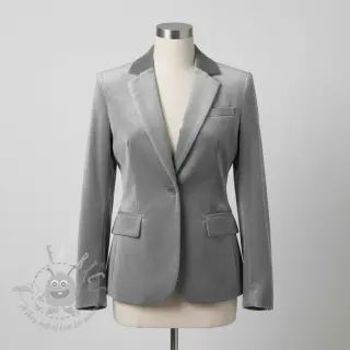 Tkanina elastyczny aksamit VELVET STRETCH light grey