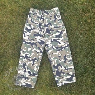 JEANS DENIM STRETCH Camouflage camo green