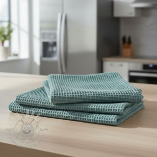 Wafel bawełniany cyan