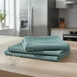 Wafel bawełniany cyan
