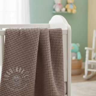 Wafel bawełniany taupe