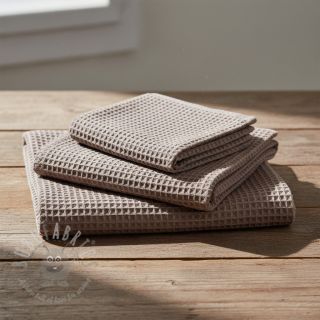Wafel bawełniany taupe