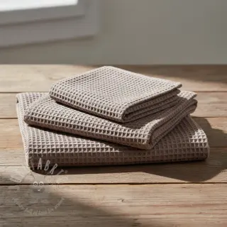 Wafel bawełniany taupe