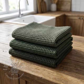 Wafel bawełniany army green